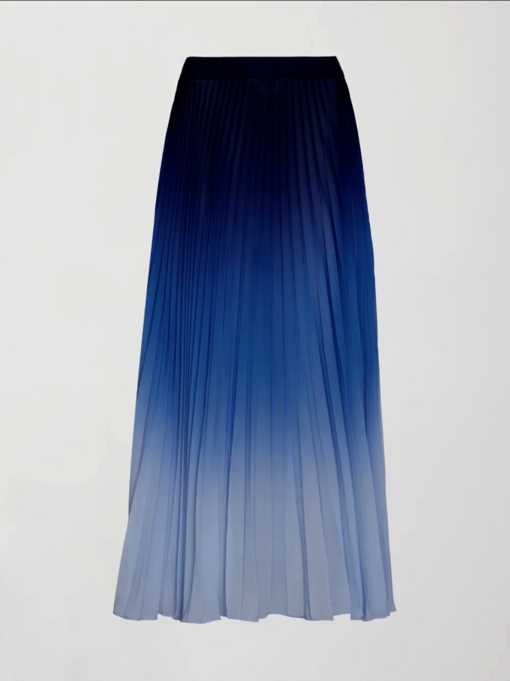 Carbon38 Navy Ombre Pleated Mesh Skirt